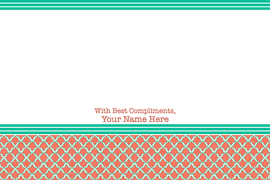 Turquoise/Coral Border