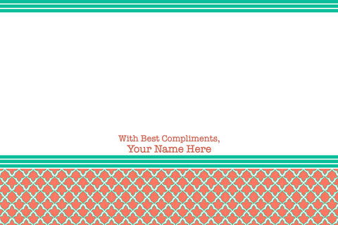 Turquoise/Coral Border