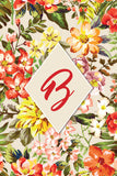 Summer Flowers Monogram Card
