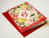 Summer Flowers Monogram Card