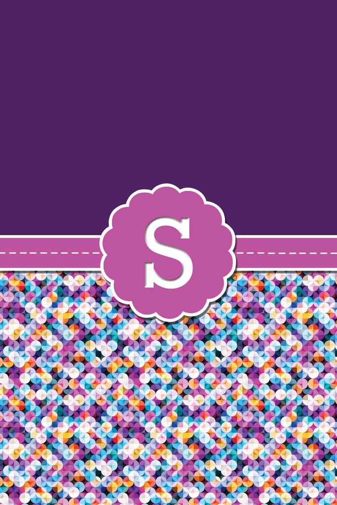 Purple kaleidoscope Monogram Card
