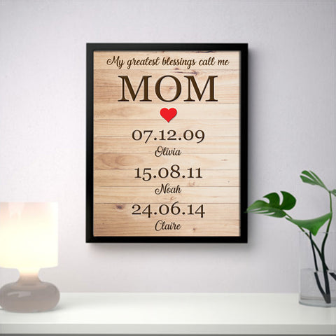 Mothers Day Blessings Frame