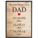 Fathers Day Blessings Frame