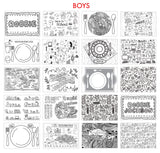 Boys Themed Doodle Placemats