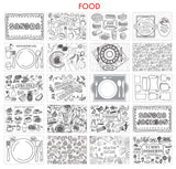 Food Themed Doodle Placemats