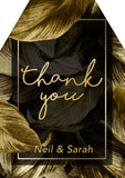 Black and Gold Leaves Gift Tag