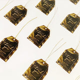 Turquoise and Gold Gift Tag