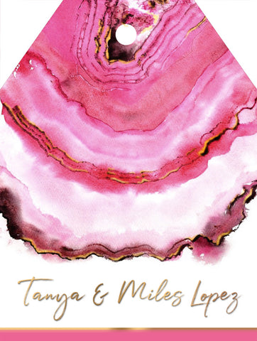 Pink Agate Gift Tags
