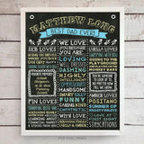 Fathers Day Chalk Board (Chalk Letters)