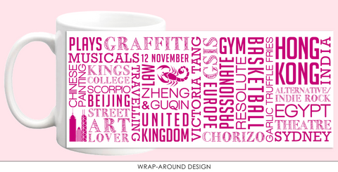 Custom Word Art Mug