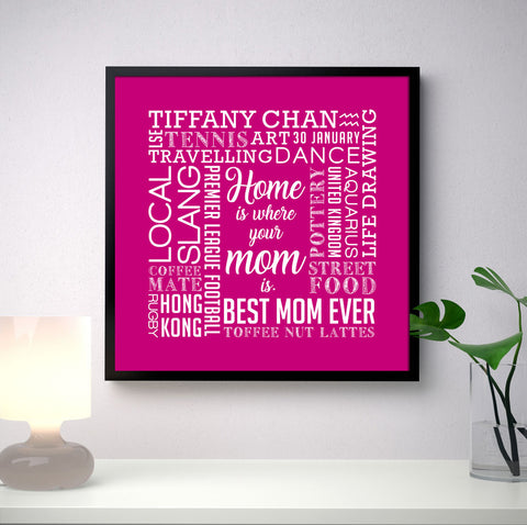 Mothers Day Square Word Art Frame